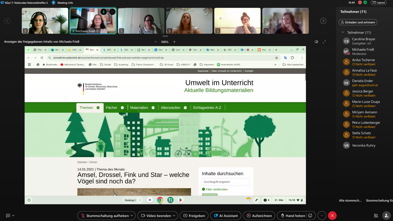 Screenshot Teilnehmer*innen