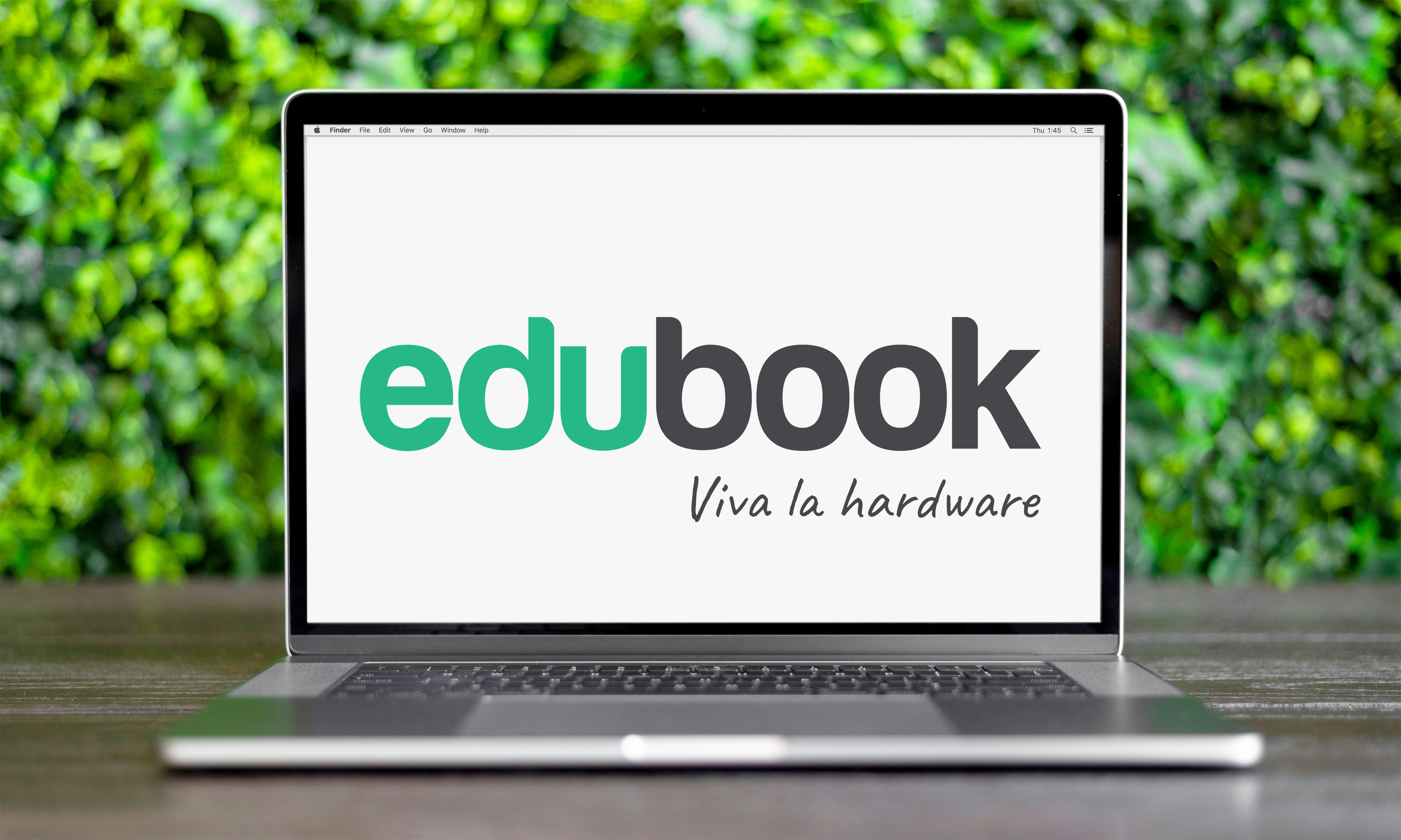Notebook mit edubook-Logo