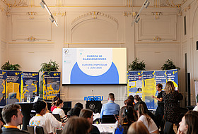 Vortrag in der Aula, Europasymposium