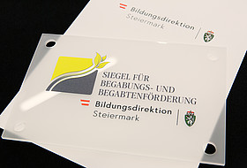 Siegel Vergabe für Begabtenförderung Dokument