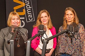 Irene Kompass, Sonja Zavertanik und Katharina Heissenberger-Lehofer im RadioIgel Studio