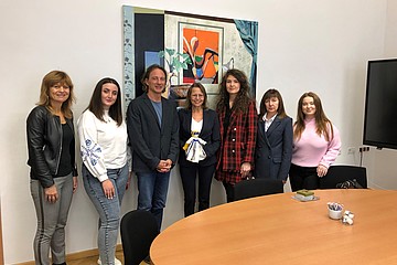 Studierende aus Lviv mit Rektorin Beatrix Karl, IL Susanne Linhofer und Heiko Haas-Vogl
