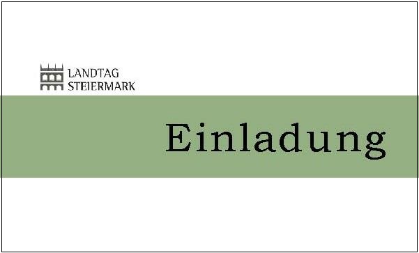 Einladung Landtag Steiermark